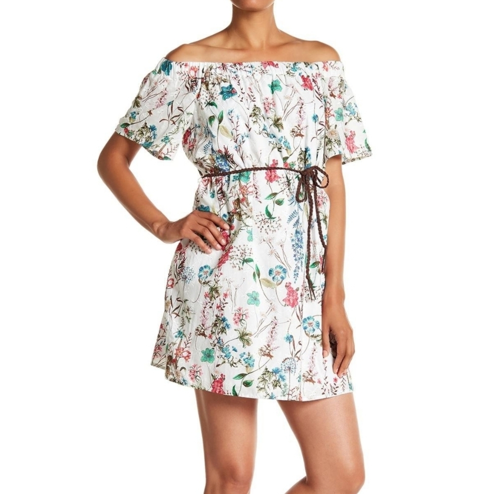 Sanctuary Muscari Floral Eyelet Cotton Dress